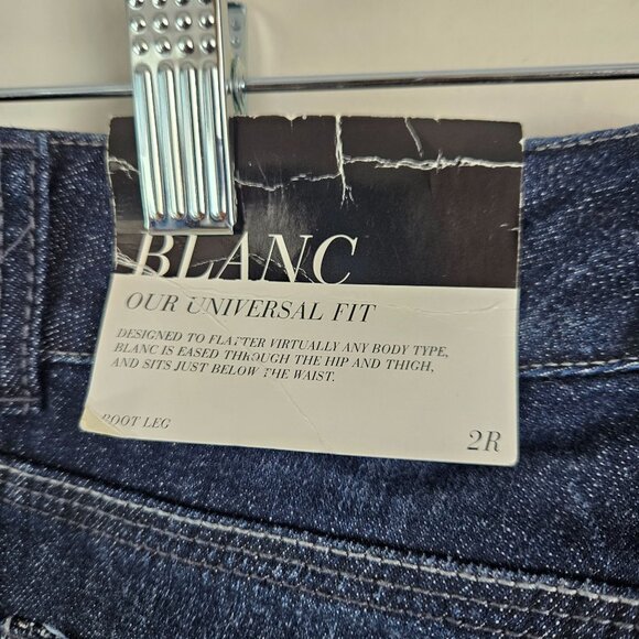 White House Black Market Womens Blanc 2R Universal Fit Bootcut Blue Jeans Classy - Picture 9 of 12